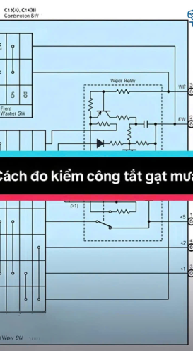 Cách đo kiểm công tắt gạt mưa